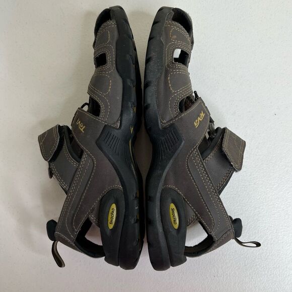 Teva Forebay Fisherman Hiking Sandal Brown Leather Men Size 9 Slip On Sport Shoe main image 4